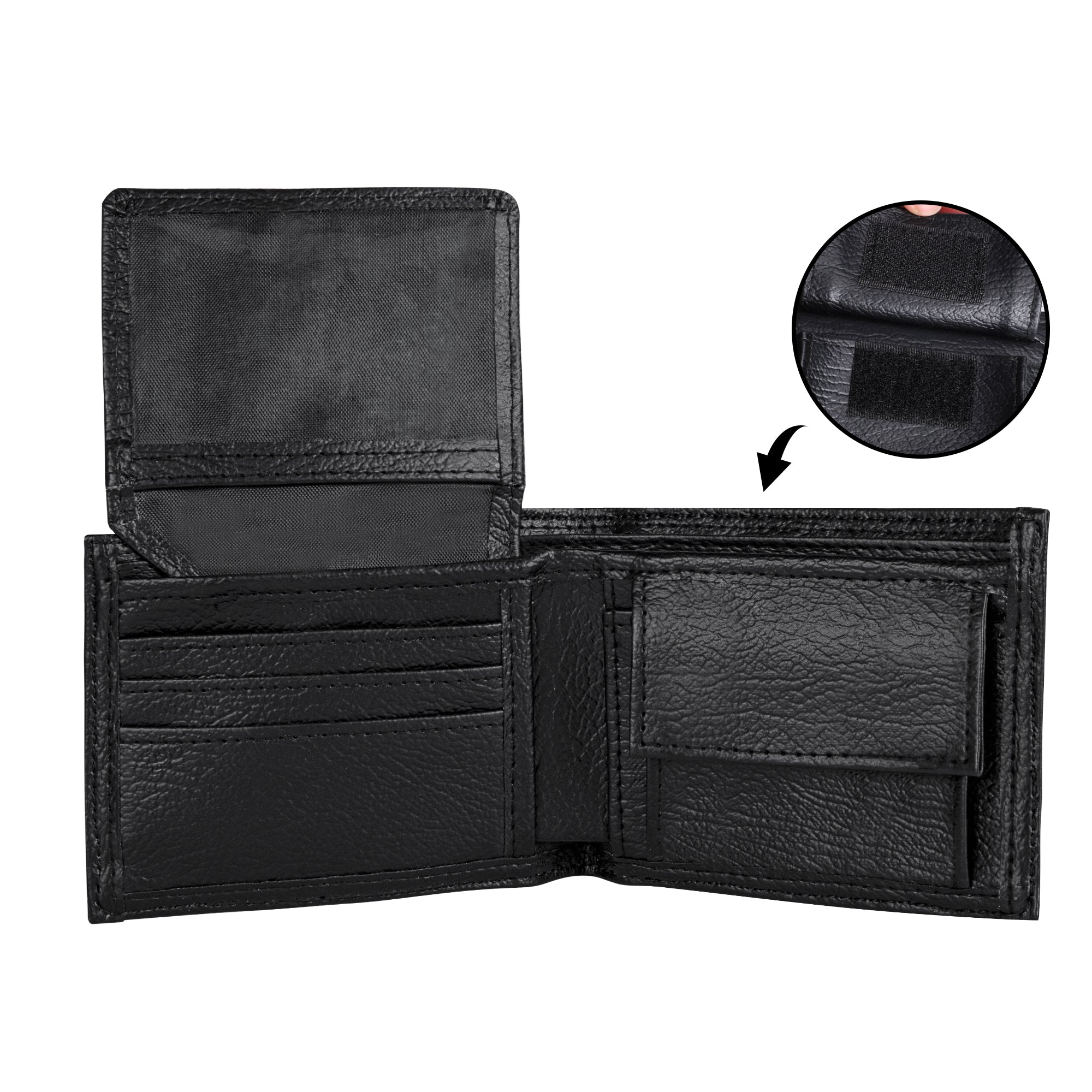 Mens Buckle Up 4-wheel Drive Faux Leather Folded Wallet