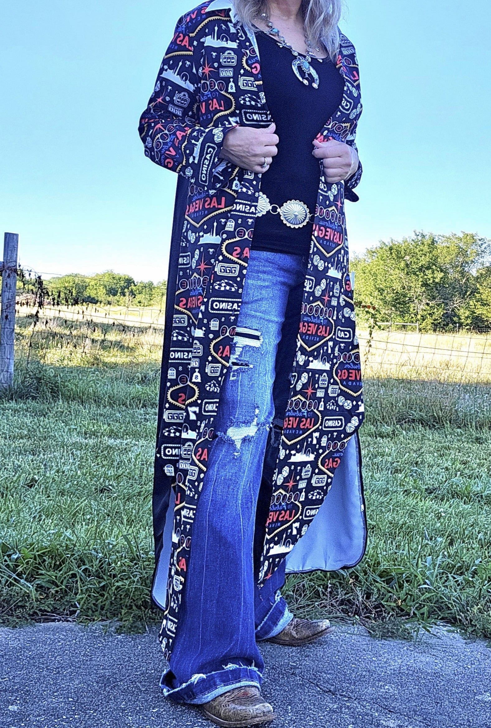 Rodeo Vegas Women's Western Duster Dress
