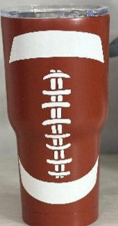 Football 30 oz Stainless Steel Tumbler