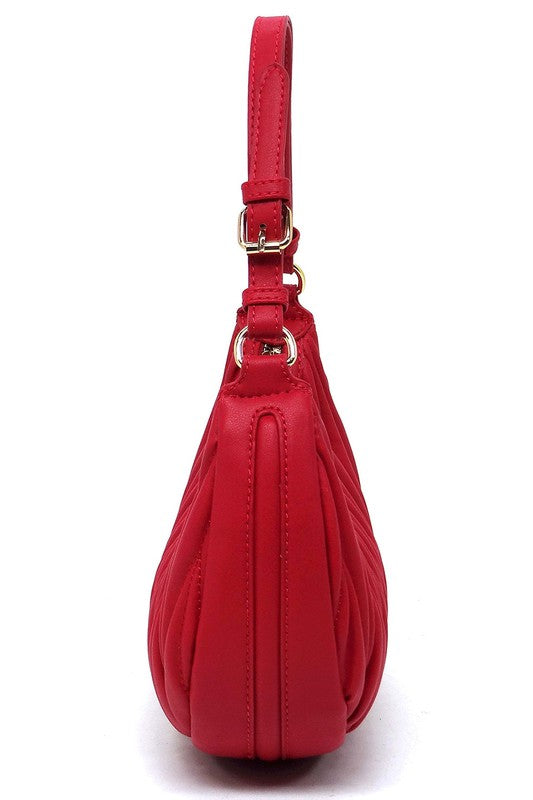 Women's Chevron Quilted Hobo Shoulder Bag