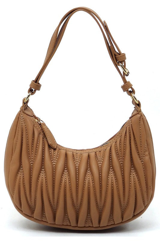 Women's Chevron Quilted Hobo Shoulder Bag