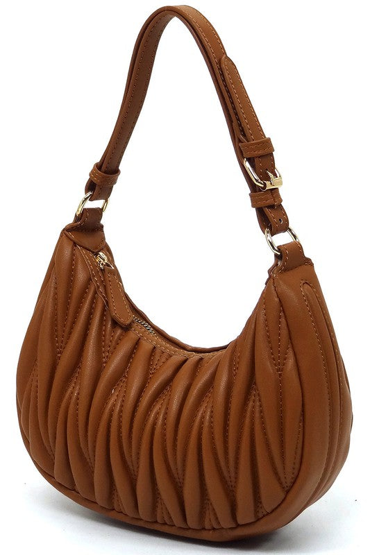 Women's Chevron Quilted Hobo Shoulder Bag