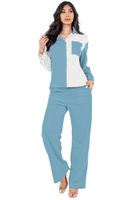 Women's Fashion 2-piece Pants Set