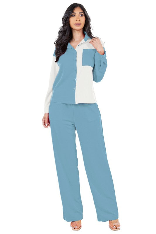 Women's Fashion 2-piece Pants Set