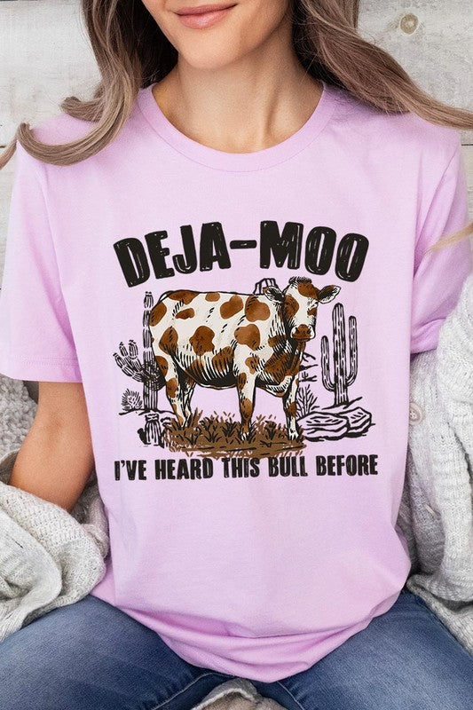 Deja Moo I've Heard this Bull Before Western Graphic T-shirt