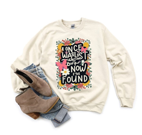 Women's I Once Was Lost Now I'm Found Sweatshirt