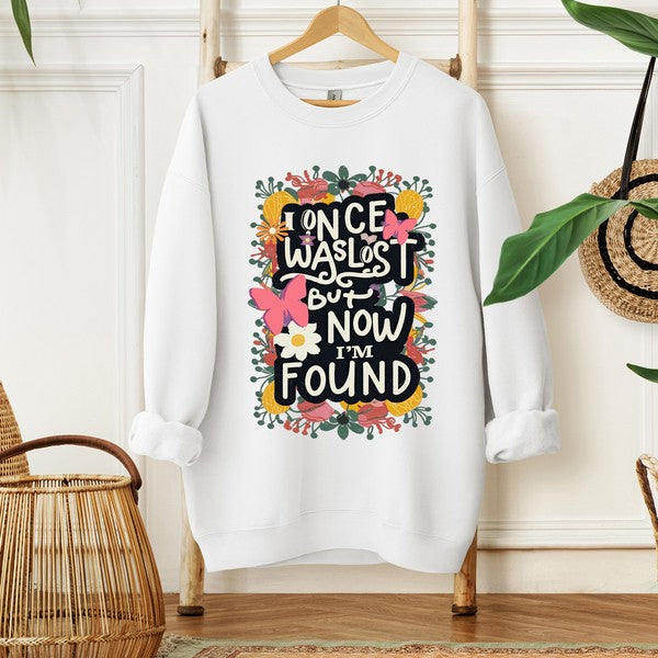 Women's I Once Was Lost Now I'm Found Sweatshirt