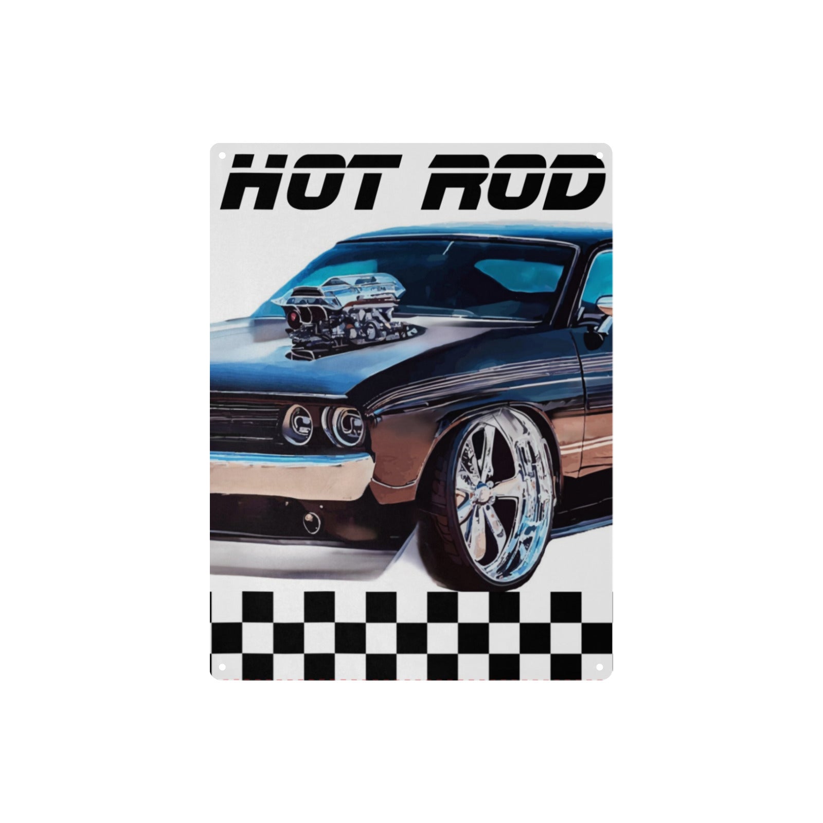 Hot Rod Muscle Car Metal Tin Sign 12