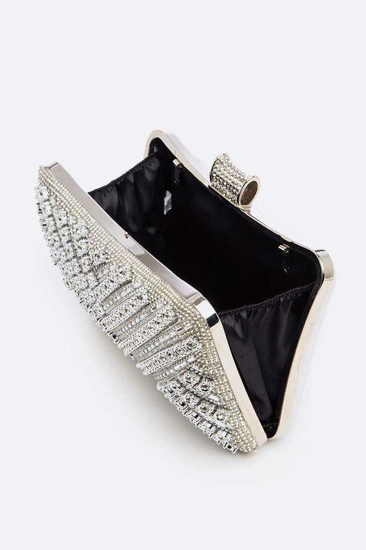 Crystal Iconic Box Clutch Handbag