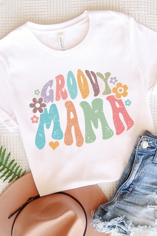 Mother's Day Groovy Mama Doodle Graphic Tee