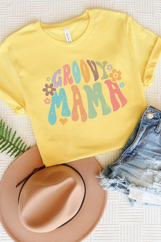 Mother's Day Groovy Mama Doodle Graphic Tee