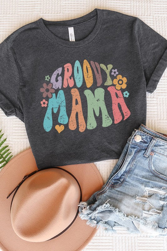 Mother's Day Groovy Mama Doodle Graphic Tee