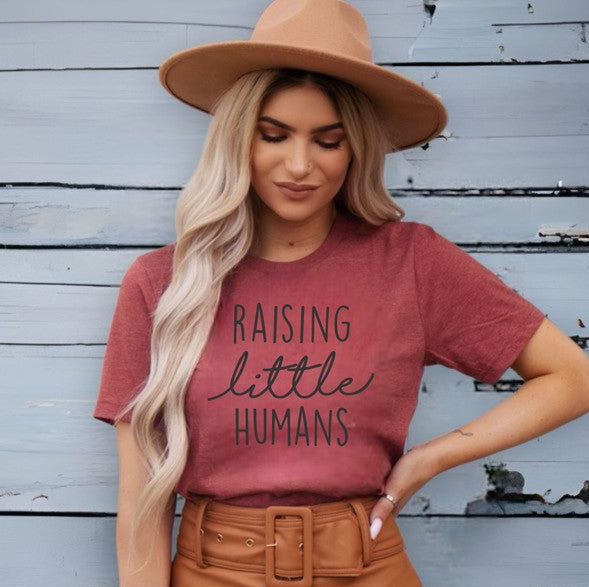 Women's Raising Little Humans Graphic T-shirt