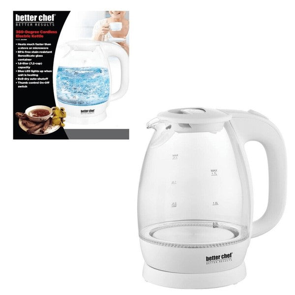 Better Chef 7-Cup Glass Kettle with LED Light