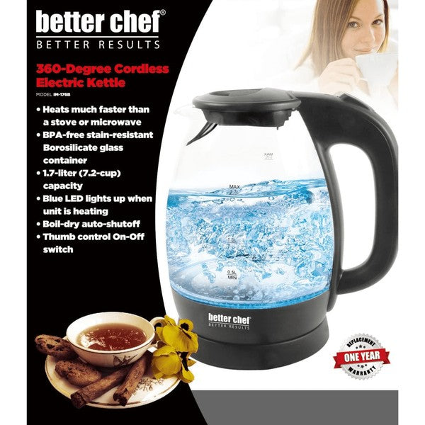 Better Chef 7-Cup Glass Kettle with LED Light