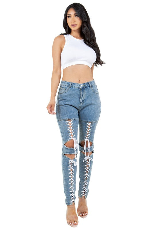 Women's Fashion Style Skinny Denim Jeans