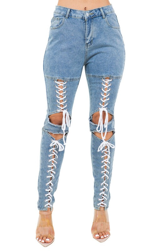 Women's Fashion Style Skinny Denim Jeans