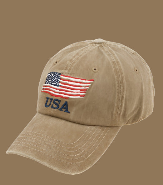 USA Flag Embroidered Unisex Cap