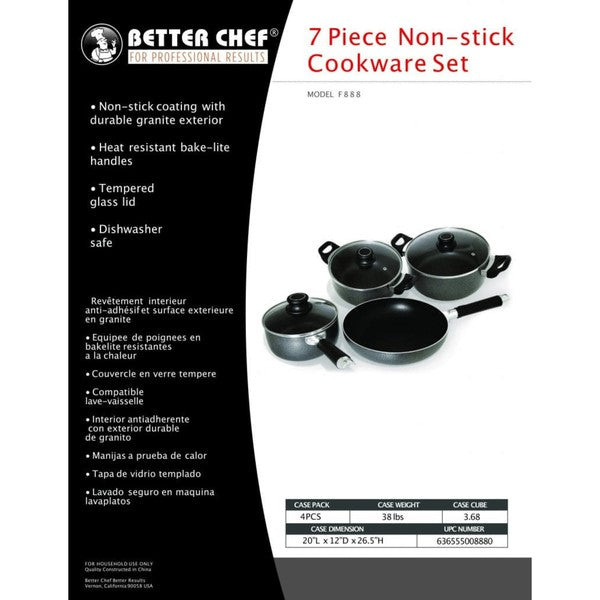 Better Chef 7-Piece Aluminum Nonstick Cookware Set