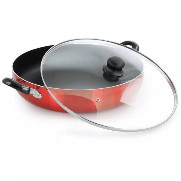 Better Chef 14 Inch Metallic Red Deep Frying Skillet