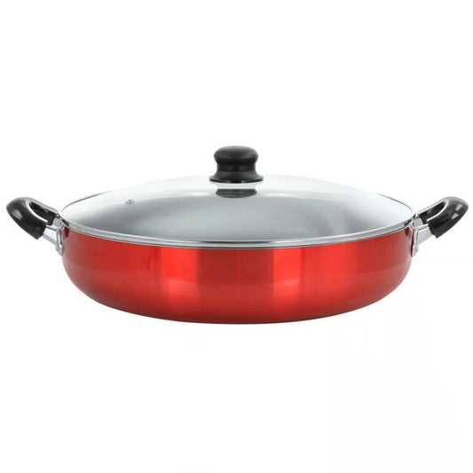 Better Chef 14 Inch Metallic Red Deep Frying Skillet