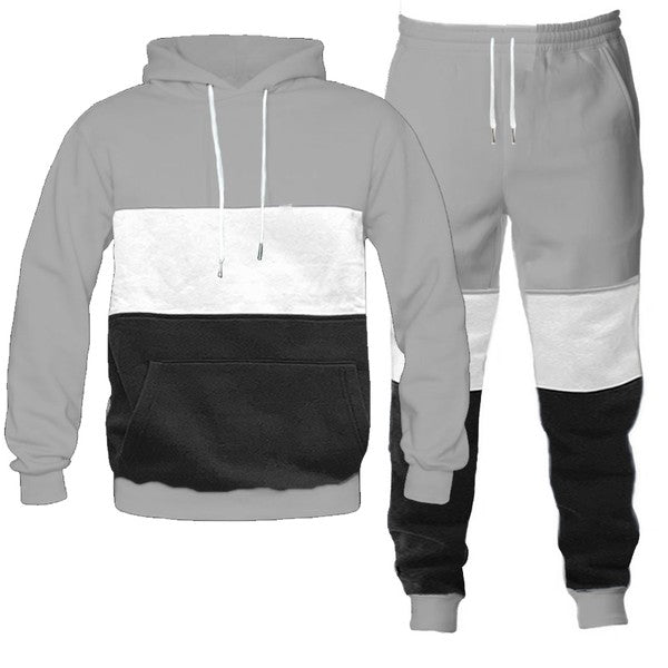 Men's Colorblock 2-piece Track Suit Sweat Set