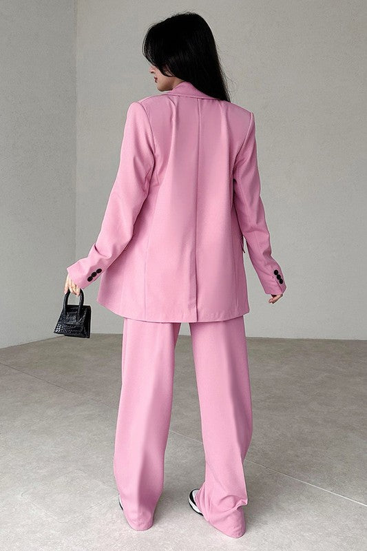 Women's Fashion Blazer & Pants Suit Set