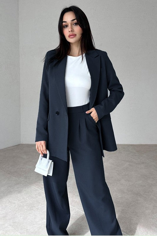 Women's Fashion Blazer & Pants Suit Set