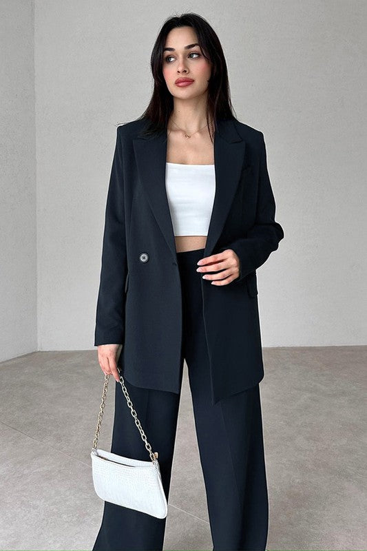 Women's Fashion Blazer & Pants Suit Set