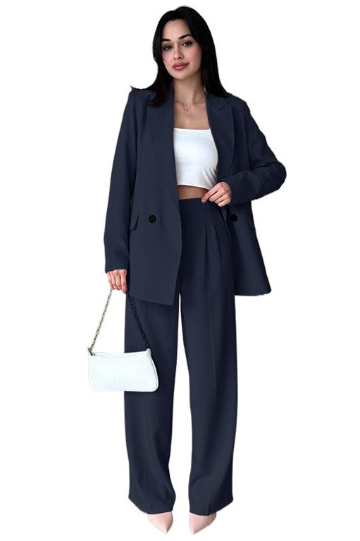 Women's Fashion Blazer & Pants Suit Set