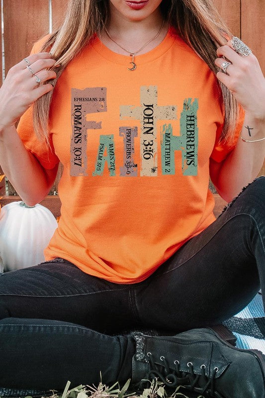 Women's FAITH with Scripture Graphic T-shirt