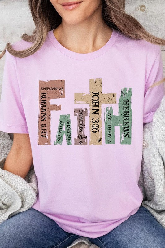 Women's FAITH with Scripture Graphic T-shirt