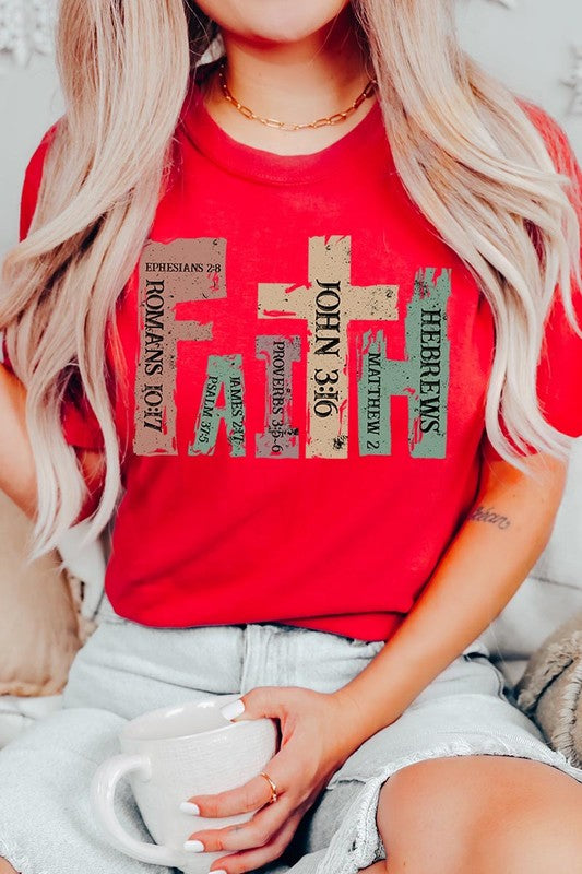 Women's FAITH with Scripture Graphic T-shirt