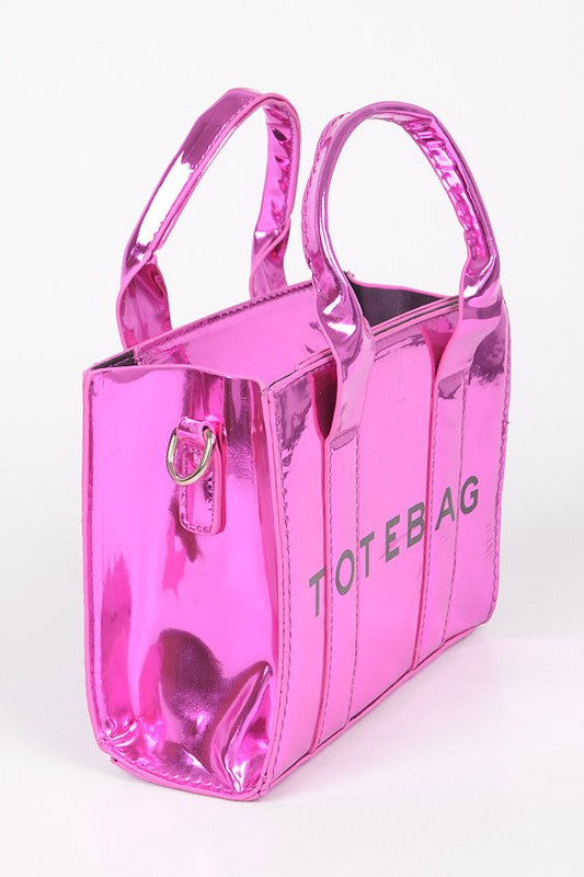 The Tote Bag in Metallic Mirror Design