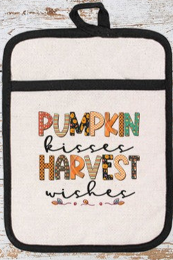 Pumpkin Kisses Harvest Wishes Oven Mitt & Pot Holder