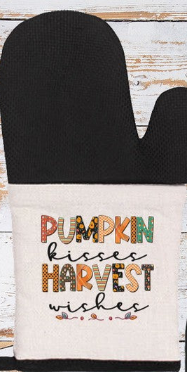 Pumpkin Kisses Harvest Wishes Oven Mitt & Pot Holder