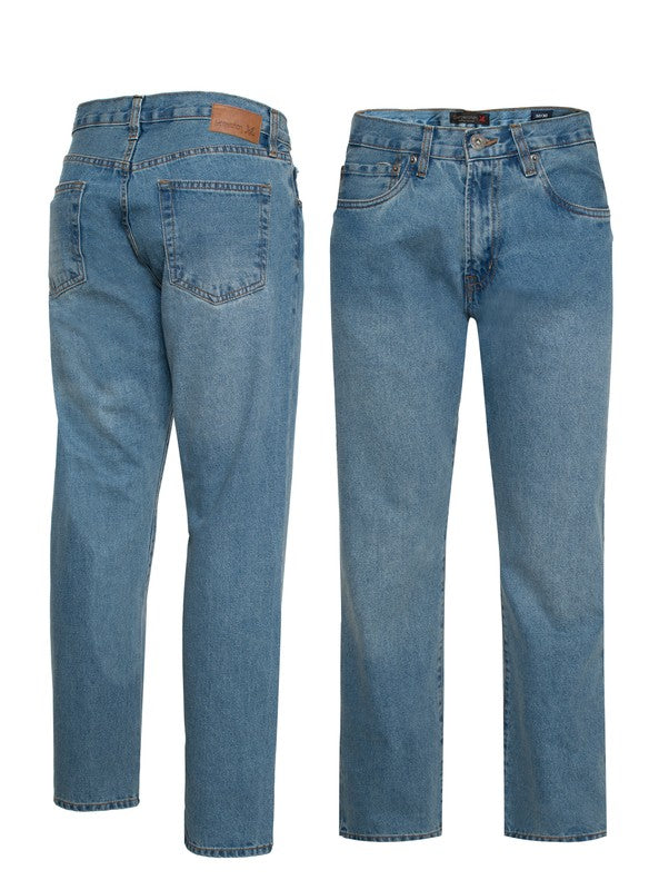 Men's Straight Leg Denim Blue Jeans