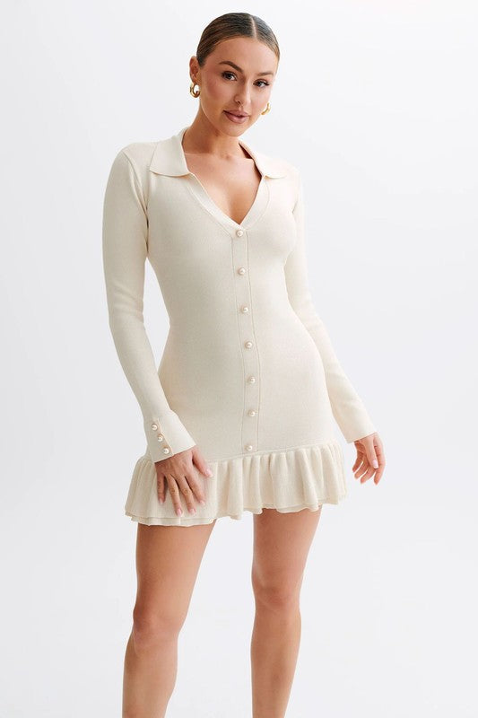 Women's Fashion Sweater Mini Dress