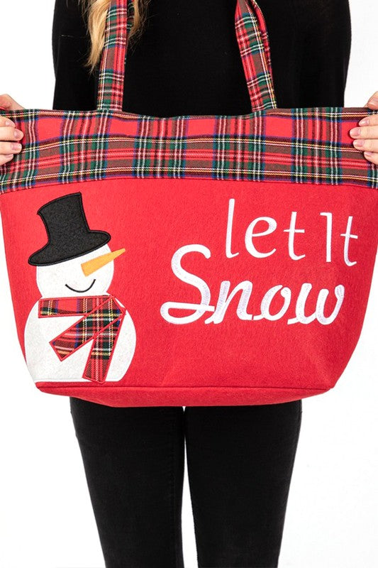 Snowman Christmas Oversize Tote Bag