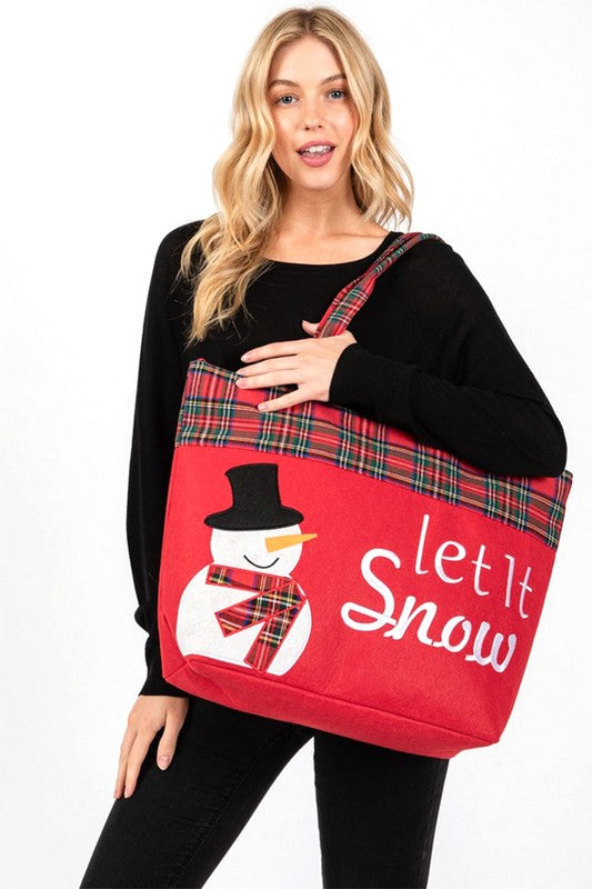 Snowman Christmas Oversize Tote Bag