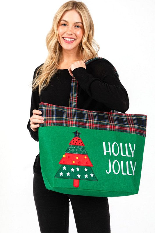 Christmas Tree Oversize Holiday Tote Bag