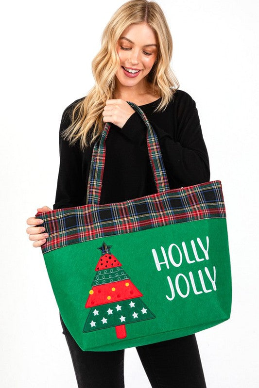 Christmas Tree Oversize Holiday Tote Bag