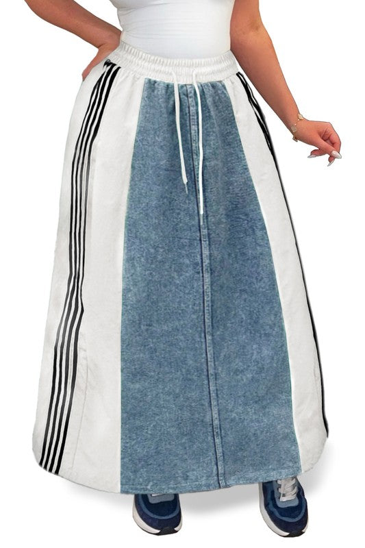 Women's Fashion Denim Long Maxi Skirt