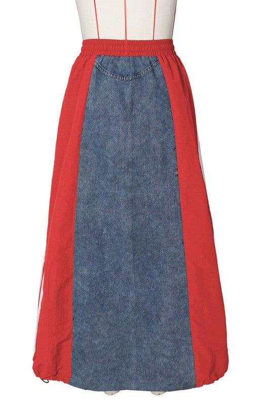 Women's Fashion Denim Long Maxi Skirt