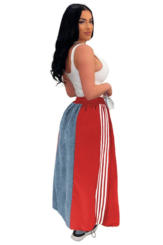 Women's Fashion Denim Long Maxi Skirt