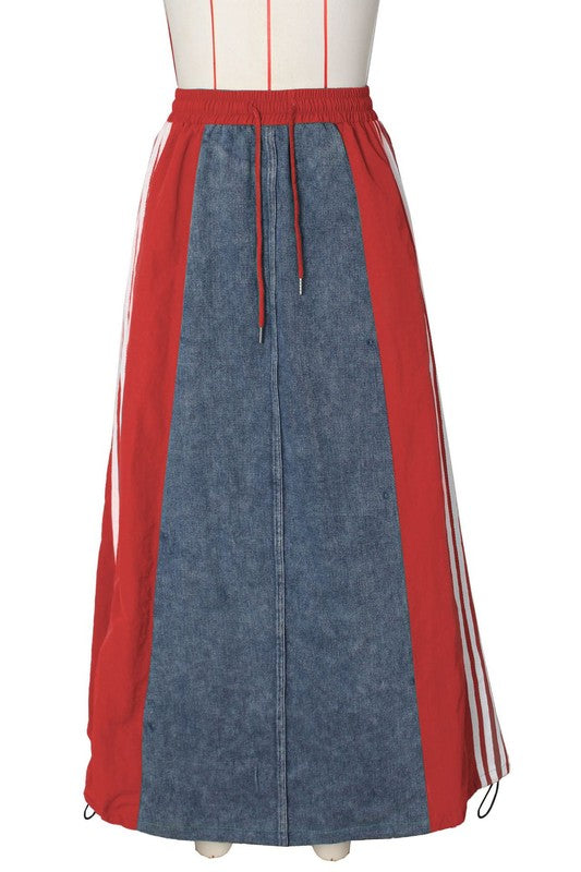 Women's Fashion Denim Long Maxi Skirt