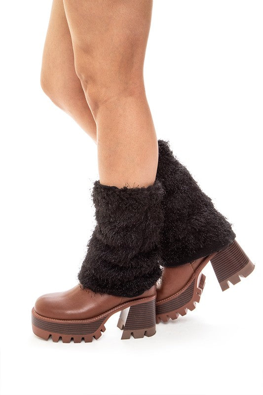 Fuzzy Fur Leg Warmers Boot Cuff