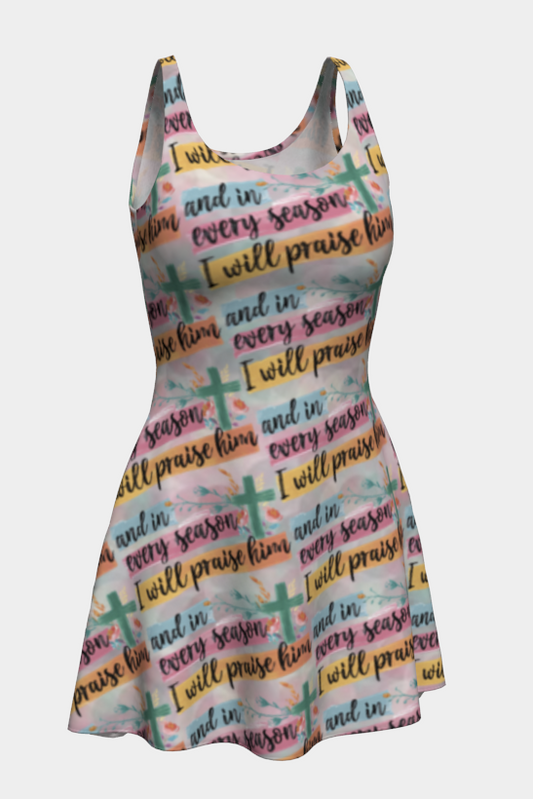And in Every Season Faith Based Short Flare Dress
