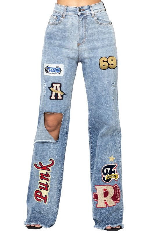 Tyger Varsity Wide Leg Jean