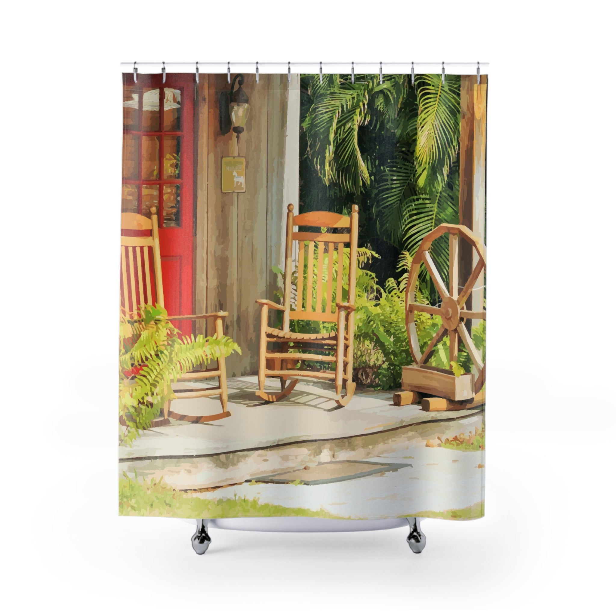 Western Front Porch Shower Curtains